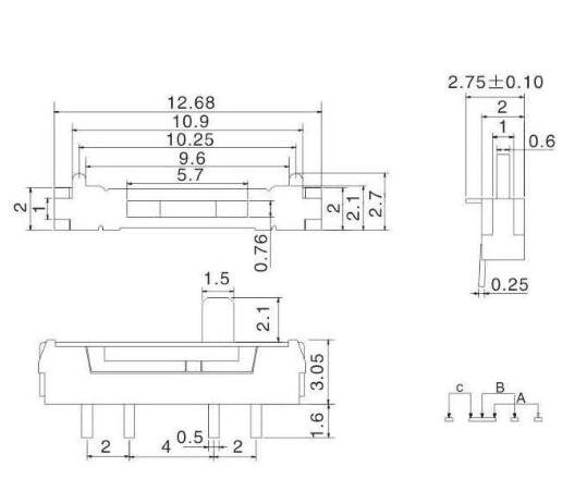 MSK-03R(右復(fù)位)撥動(dòng)開關(guān)