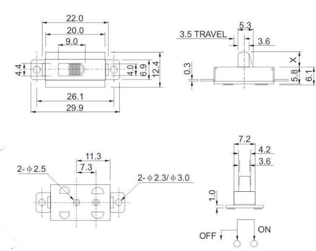 SS-11G01(1p1t)撥動開關(guān)