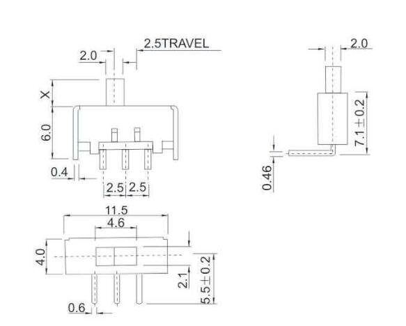 SS-12G21(1p1t)撥動開關(guān)