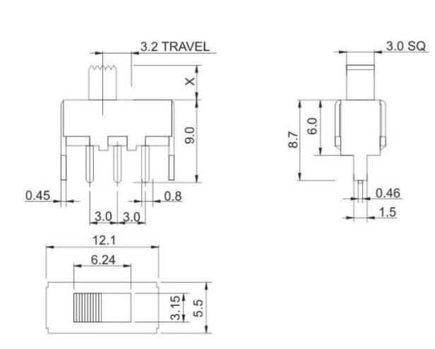 SS-12F44(1p1t)撥動開關(guān)