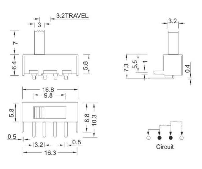 SS-13D24(1P3T)撥動開關