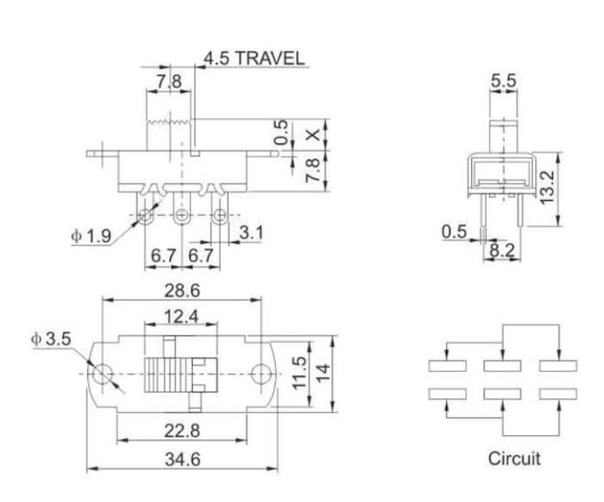 SS-22I24(2P2T)撥動開關(guān)