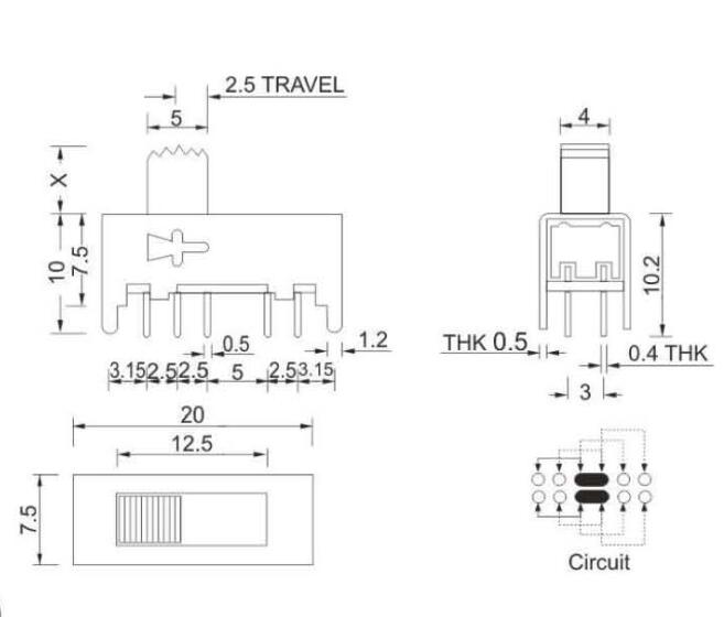 SS-24E02(2P4T)撥動開關(guān)