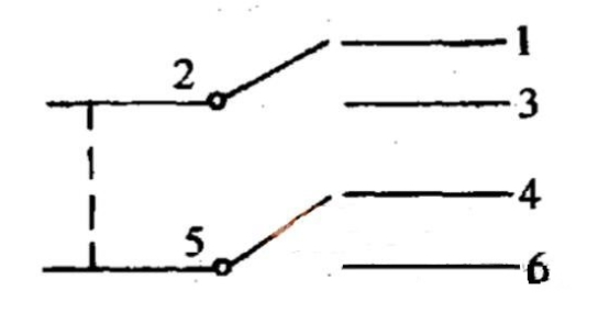 六腳雙刀雙擲開關(guān)如何接線