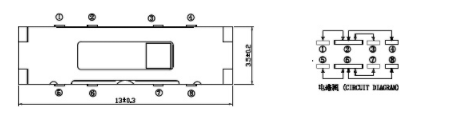8腳撥動開關(guān)接線示意圖