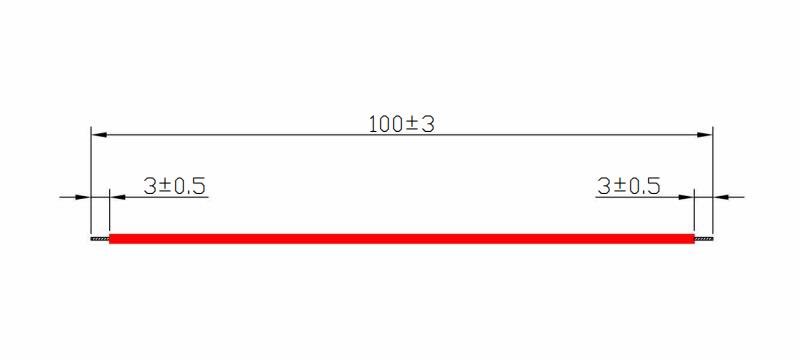 100mm紅色導線